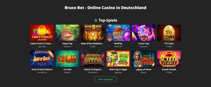 Entdecken Sie das Bruce Bet Casino mit kostenlosem Bonus und Gutscheincode